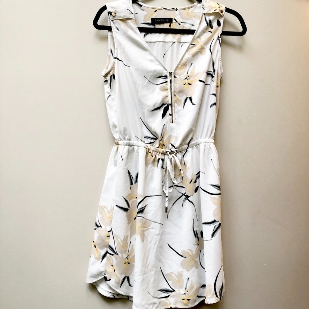 Dynamite White Floral Mini Dress